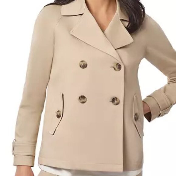 NWT Jones New York Signature Trench Coat (Praline) - Picture 3 of 6